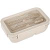 LOHASOK Bento - Contenitore per il pranzo per bambini, con contenitore termico per zuppa da 226,8 g, a prova di perdite, con 4 scomparti, barattolo termico per alimenti caldi e portapranzo isolato