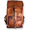 Fatto a mano Zaino 3 tasche fatto a mano in vera pelle vintage zaino per laptop borsa da v...