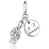 Rimgoris 925 Argento Sterling Charm Donne Bracciali Collana Lucciola Bagliore di Notte Solido Coniglio Cuore Rosa Giorno della Mamma Uovo di Pasqua Libellula Smalto Libellula Uccello Colibrì
