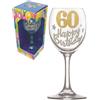 Dor BICCHIERE 60 ANNI Calice glitter ORO Gadget idea regalo festa 60° Compleanno