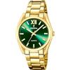 Festina Orologio Donna Analogico Acciaio Inossidabile 316L Oro - Quarzo - Vetro minerale alta resistenza - Impermeabile 5 ATM F20640/9 - Boyfriend Collection