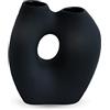 Cooee Design Frodig - Vaso in ceramica organica, nero, larghezza 9, lunghezza 18, altezza: 20 cm