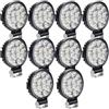 SKYWORLD 10 Pcs Faro da Lavoro Led, 3.2 pollici 42W Rotondo Spot Luci di Lavoro a Led mini fari barra led fuoristrada per 4x4 Auto Moto Off Road Trattore Camion SUV ATV, 6000K Faretti Fendinebbia