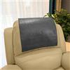 AmazeCov Copertura antiscivolo per poggiatesta per mobili, protezione in finta pelle per poggiatesta per sedia reclinabile, in vinile, per divano, teatro, casa e ufficio, 43,2 x 68,6 cm, grigio scuro