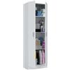 Habitdesign Furniturefactor Kawai A3 Armadio Multiuso, 59x37x180 H cm, Bianco, Melamina