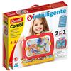 Quercetti Combi con Chiodini per Bambini, 48 Lettere Magnetiche e Pennarelli, Giochi Educativi 4 Anni 2 in 1 Lavagnetta Cancellabile Bambini 4-8 Anni, Sviluppa creatività e Motricità Fine