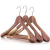 HANGERWORLD 3 Grucce Appendiabiti 45cm in Legno di Cedro Antitarme con Spalline Larghe Arrotondate