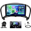 Hikity 4+128G Autoradio Android per Nissan Juke J15 2010-2019,YF15 Infiniti ESQ 2011-2017 Wireless Carplay 9''Incell Schermo per Auto Android Auto WiFi Touchscreen Bluetooth5.0 GPS Retrocamera