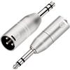 Tisino Adattatore da jack stereo TRS da 6,35 mm a XLR maschio - 2 pezzi