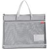 Lefancy Buste trasparenti in rete formato A4 con chiusura zip, cartella portadocumenti con cerniera e manico per organizzazione studenti, forniture per ufficio, viaggi, custodia portaoggetti, colori assortiti