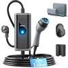 bokman Colonnina Ricarica Auto Elettrica, 15 Metri,16A, 3,68kW Wall Box Tipo 2 Caricabatterie EV con Spina Schuko Compatibile con Model Y/3, 500e, e-208 e Altri EV/PHEV