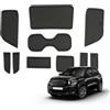 BSTW Compatibile con Citroën C3 IV 2024 2025 2026 (Versione con freno a mano) Tappetini Antiscivolo per Citroën C3 Tappetini in Gomma per Console Centrale, Porta Bicchieri, Scanalatura Porta (Nero)