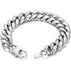 PROSTEEL Bracciale Uomo, Argento Nero Oro, Acciaio Inox Impermeabile,Catena Cubana Robusta Grossa, Hip Hop Punk