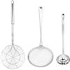 Gearific Set di schiumarola, in acciaio inox 304, scolapasta, mestolo, mestolo, cucchiaio scanalato, per friggere cibo, tagliatelle, pasta, spaghetti e patatine