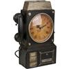 MIJOMA Cassetta portachiavi in metallo dal design retrò con orologio - Design vintage, ca. 26 x 35,5 cm, decorazione da parete in stile retrò, montaggio a parete, funzionamento a batteria