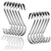 WEERSTONE Confezione da 18 ganci a S in acciaio inox, ganci in metallo resistenti per utensili da cucina, ufficio, bagno, armadio, officina, garage, ufficio, casa
