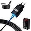 NITHO Adattatore USB-C 65W Compatibile con Switch 2, Alimentatore PD 3.0 con Cavo da 1,5 m, Compatibile con Switch 2 Dock in Modalità TV, Caricatore Rapido per Console, Laptop e Smartphone