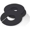 Kiroplast 50 Segnataglie per Stand Grucce Armadi Dischi Segnataglie Divisori Abbigliamento (Nero)
