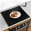 LOREC 60x52cm Tappetino Protettivo per Piano Cottura a Induzione Riutilizzabile Tappetino Piano Induzione Multifunzionale Tappetino Protettivo per Induzione (Magnetico) in Silicone Antiscivolo Nero