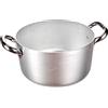 Baldassare Agnelli Pentole Agnelli ALMA10424, Casseruola Alta in Alluminio con 2 Maniglie in Acciaio, Alluminio Professionale 3mm, Diametro 24 cm