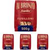 Barilla Pasta Al Bronzo Fusilloni 100% Grano Italiano, Pasta Trafilata Al Bronzo con Lavorazione al Bronzo Grezzo, Ruvidità Intensa, Formato Spesso e Corposo, Alta Tenuta di Sugo e Cottura, 500 g