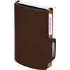 MONDRAGHI Saffiano Plus Brown - Mini Portafoglio Donna Uomo Slim con Protezione RFID - Pelle Saffiano Antigraffio - Portamonete Integrato - 9 Carte - Marrone