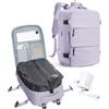 VENATIN Zaino da Viaggio con Sottovuoto con Pompa Zaino Easyjet 45x36x20 baggalio mano Sottovuoto con Compressione per uomo e donna,Viola