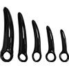 BDSMYOU Set di 5 Pezzi Vagina Plug Anale-Dilatatore Donna,Sex Toys Anal Plug Dilatazione Vaginale Dilatatore Ano Analesex Toy,Sexytoysys Toys Sessuali per Donna (Nero)