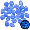 MOGADEE 300 pietre luminose, decorazione da giardino, per esterni, per acquario, vialetti, camerette dei bambini, ciottoli luminosi (blu scuro)