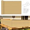 Sunnylaxx Frangivisto Balcone per Protezione 80x800 cm,Schermo Privacy,Recinzione Copertura per Privacy Balcone PES,per Balcone Giardino terrazza,con Occhielli e Fascetta, Sabbia