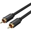 Watio Wave Cavo audio - Cavo stereo rca maschio a rca maschio 2 metri nero ideale per collegamento audio di alta qualità. *