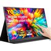 Yodoit Monitor Portatile con touch screen, display IPS da 15,6 1920×1080P FHD con touch a 10 punti, connettività USB-C e HDMI, altoparlanti integrati e Smart Cover, per laptop/PC/Mac/PS3/4/5/Xbox