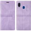 OKZone Cover per Vivo Y11/Y12/Y15/Y17/Y3/Y3S, Custodia Flip Pelle PU Premium Portafoglio Magnetica Libro con Slot Schede, Slim Silicone TPU Bumper Wallet Supporto Case Antiurto Cover (Viola)