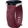 PKQTOP Flower Cinturino per Garmin Venu, 18mm 20mm 22mm Sport Bracciali per Amazfit Helio Active Bip, Silicone Cinturini di Ricambio per Samsung Watch