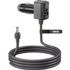 Ozkak Cavo di alimentazione 12V - 24V 5M per Starlink Mini, 16AWG ≈ sezione 1,5 mm² impermeabile, Adattatore per Accendisigari DC con display digitale, USB A, Type-C, accessori essenziali
