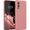 kwmobile Cover per OnePlus Nord 2 5G Custodia - Back Case per Smartphone in Silicone TPU - Protezione Gommata - rosa invernale