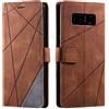 SONWO Cover per Galaxy Note 8, Flip Caso in PU Pelle Case Cover Portafoglio Custodia per Samsung Galaxy Note 8, [Kickstand] [Slot per Schede], Marrone