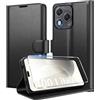 Eirltiy Cover per Honor 400 Lite 5G Portafoglio Pelle PU Premium, Custodia Scomparti Carte Antiurto Protettiva Case con 1 Vetro Temperato, Nero