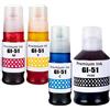 LAIPENG GI-51 GI51 Inchiostro Compatibile per PIXMA G1520 G1560 G2520 G2560 G3520 G3560 G1530 G2570 G3570 G4570 Stampante GI-51 BK GI-51BK GI-51C GI-51M GI-51Y 4 Multipla (Nero Ciano Magenta Giallo)