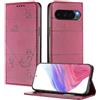 XINYEXIN Custodia per Google Pixel 10 Pro XL, Cover a Libro in Pelle PU con Blocco RFID, Slot per Carte, Supporto, Protezione Completa Antiurto - Rosso