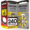 Udivita 240 Batterie Per Apparecchi Acustici Rayovac Extra 10. Tecnologia Sound Fusion - 30 Blister da 8 Pile