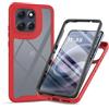 RonRun Cover Motorola Moto g86 5G, Antiurto 360 Gradi Full Case con Protezione per Schermo Incorporata, Trasparente Rugged TPU Bumper Doppia Protettiva Case rosso