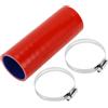 A ABSOPRO 1 Set 48mm/1.89 ID 150mm/5.91 Lunghezza Tubo in Silicone per Auto Blu Rosso con Morsetti Tubo Refrigerante Universale