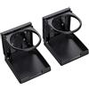 AUTOUTLET 2 Pezzi di Portabibite pieghevole per Auto Camion Barca Furgone Portabevande Portabibite Universale colore Nero