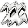WEIMU Charm con segno zodiacale per bracciale, in argento sterling 925, con 12 costellazioni, per San Valentino, festa della mamma, per braccialetti europei, m, Argento sterling, Zirconia cubica