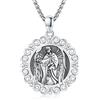 XIXLES Collana con ciondolo di San Michele, San Cristoforo, San Benedetto, San Giuda, Vergine Maria, crocifisso, San Giuseppe, Sant'Antonio, collana con ciondolo amuleto, gioiello per uomo e donna
