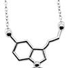 Serebra Jewelry Serotonina Molecola Pendente Ciondolo con Collana | Colore: Argento, Oro, Oro Rosa | by Serebra Jewelry (tono argento)