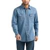 Wrangler Camicia Uomo Denim Collection Snap Shirt, Blu, XL Tall
