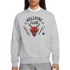 Stranger Things Hellfire Club Felpa Unisex, Grigio Heather Sportivo, L