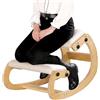 Predawn Sedia Ergonomica Posturale, Sedia Per Ginocchia, Legno & Cuscino Lino, Allevia Dolore alla Schiena/Collo & Migliora Postura (Quercia Bianca)
